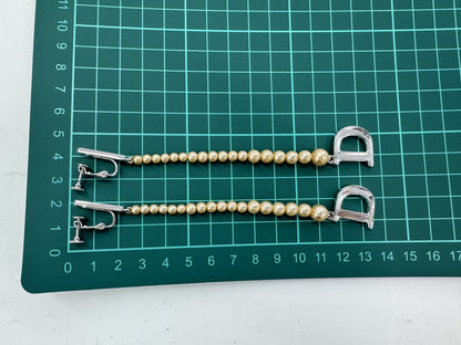 Dior Dior Pearl Hanging Long Earrings