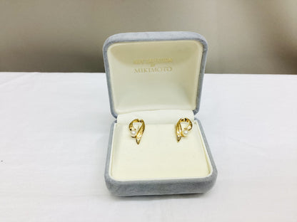 MIKIMOTO Gift Collection Pearl Diameter Approx. 4.1/4.2mm SV 2.5g Earrings 
