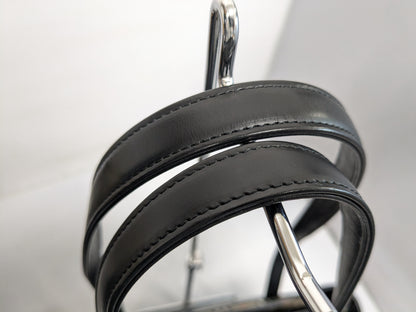 BURBERRY Leather Check Tote Bag