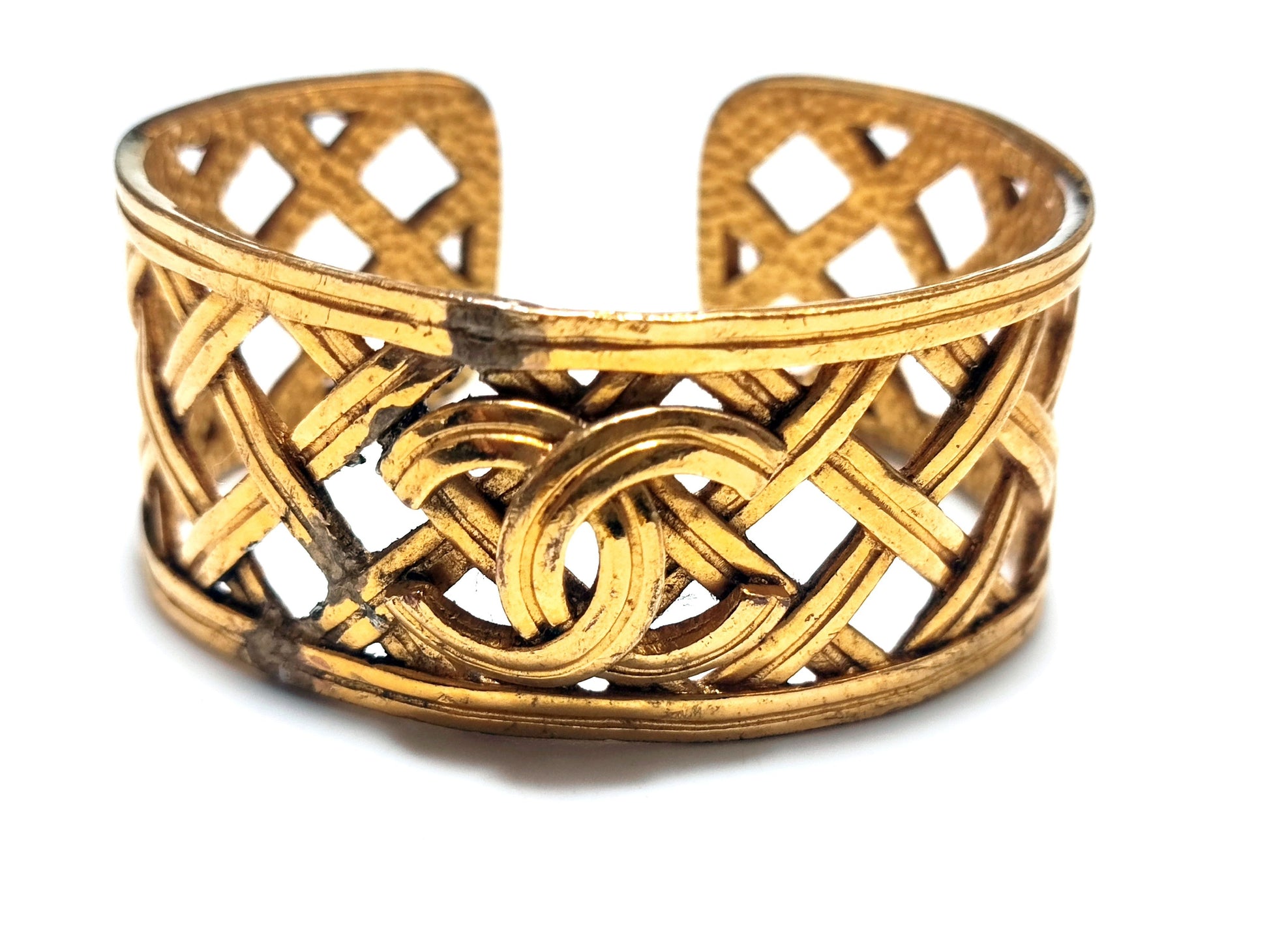 CHANEL Coco Mark Basket Bangle 96P Bracelet/Bangle