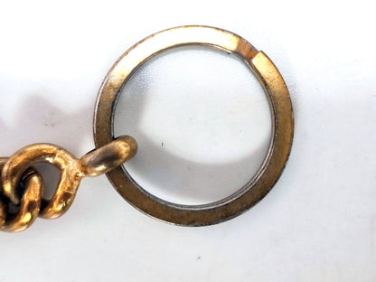 CHANEL Coco Mark Turn Lock Keychain Key Ring 97P Charm