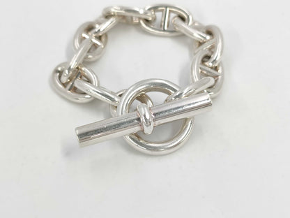 HERMES Schone Dunkle TGM 11 Frames 106.4g SV925 Bracelet Bracelet Bangle