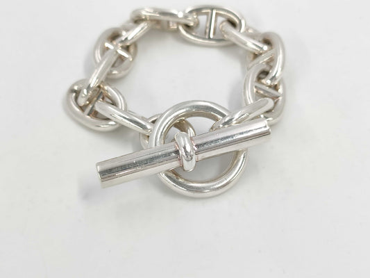 HERMES Schone Dunkle TGM 11 Frames 106.4g SV925 Bracelet Bracelet Bangle