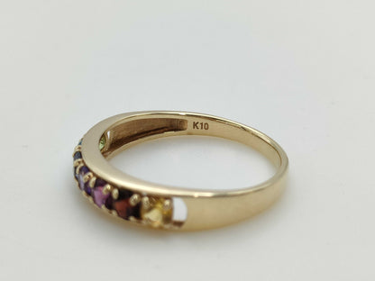 Colored Stone Multi K10 1.6g Ring 