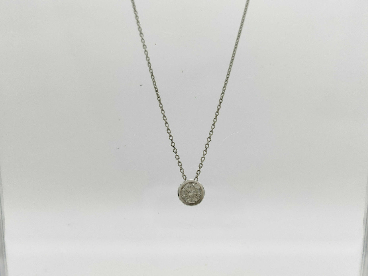 D0.306ct PT900/850 1.9g Necklace 