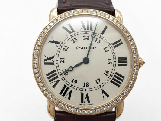 Cartier Ronde Louis LM WR000651 2889109580LX Manual Winding 18K Gold Men's Watch