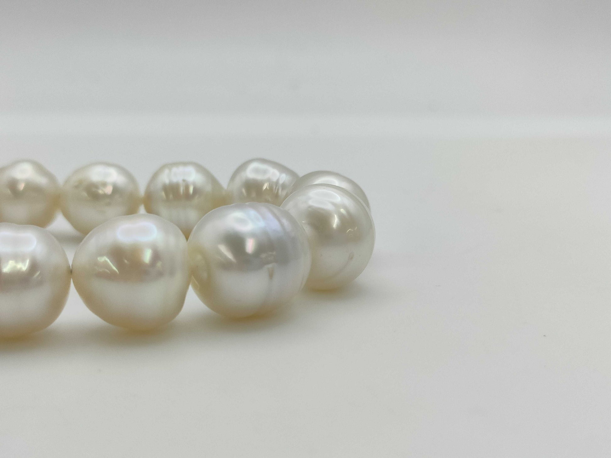 Semi-round pearl diameter approx. 10.1-14.2mm SV 92.3g Necklace 