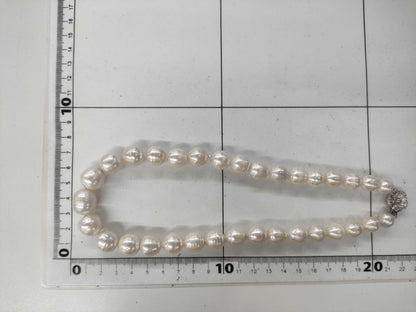 Semi-round pearl diameter approx. 10.1-14.2mm SV 92.3g Necklace 