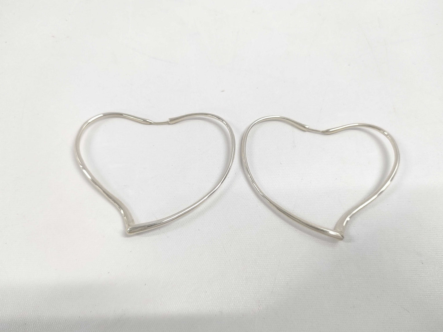 Tiffany & Co. Tiffany 925 Open Heart Hoop Large Earrings