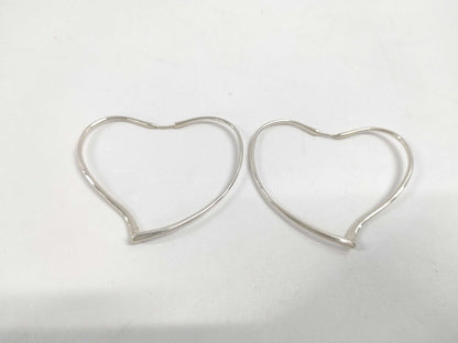 Tiffany & Co. Tiffany 925 Open Heart Hoop Large Earrings