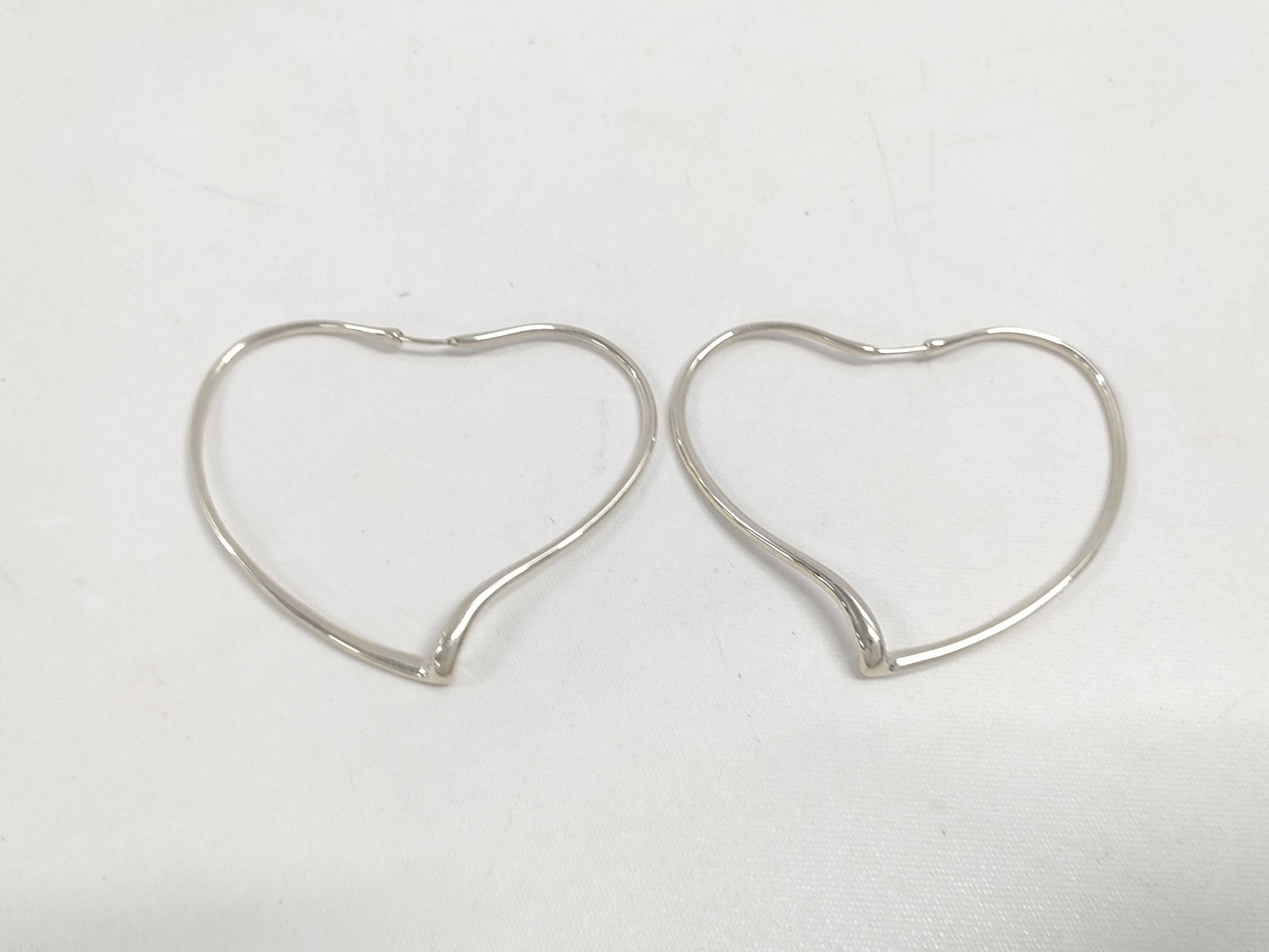 Tiffany & Co. Tiffany 925 Open Heart Hoop Large Earrings
