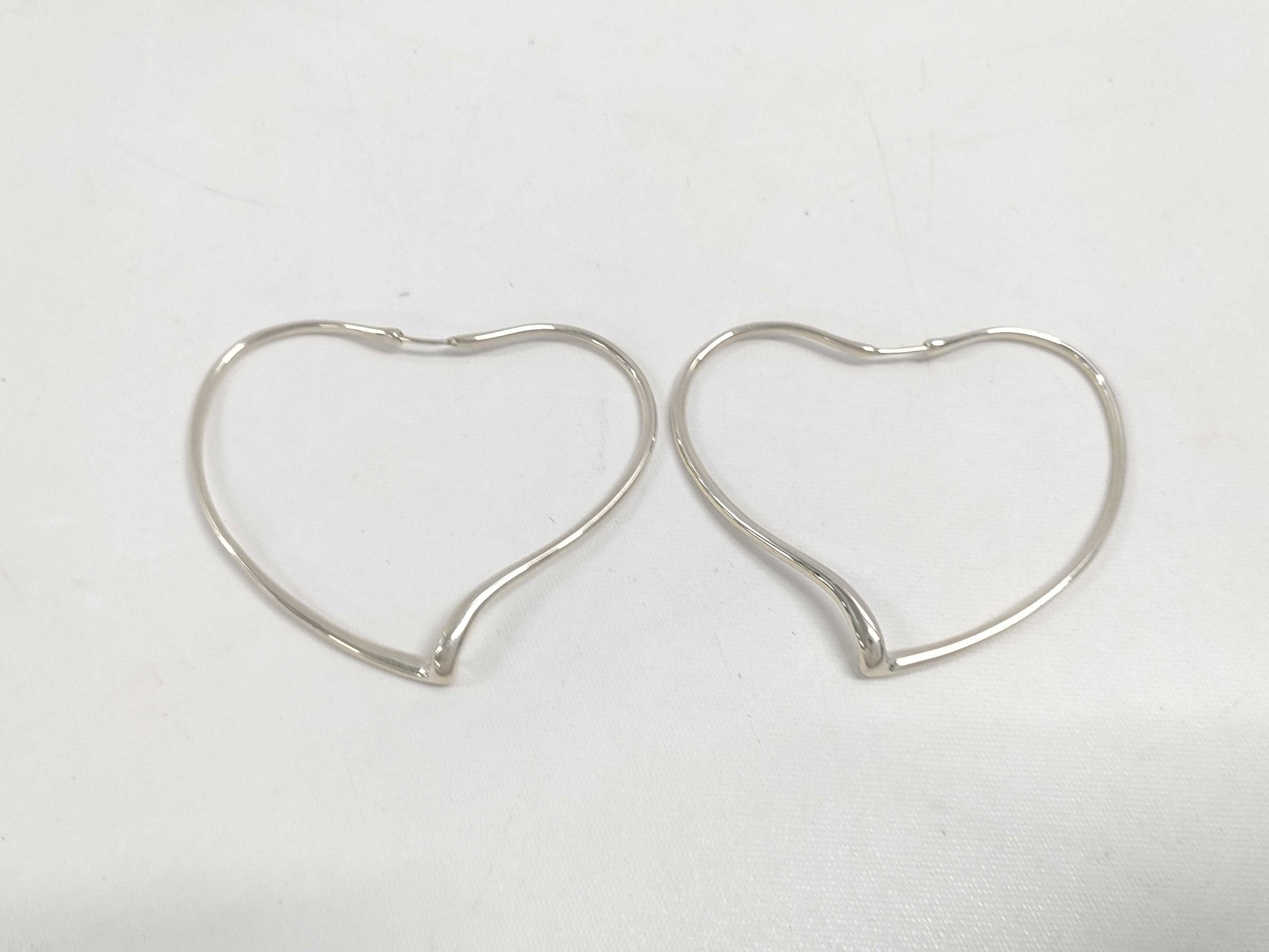 Tiffany & Co. Tiffany 925 Open Heart Hoop Large Earrings