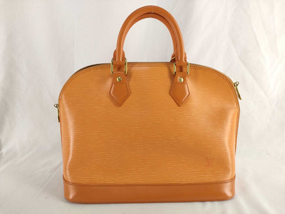 LOUIS VUITTON Epi LV Alma Handbag Pimon Orange Leather Women's Handbag