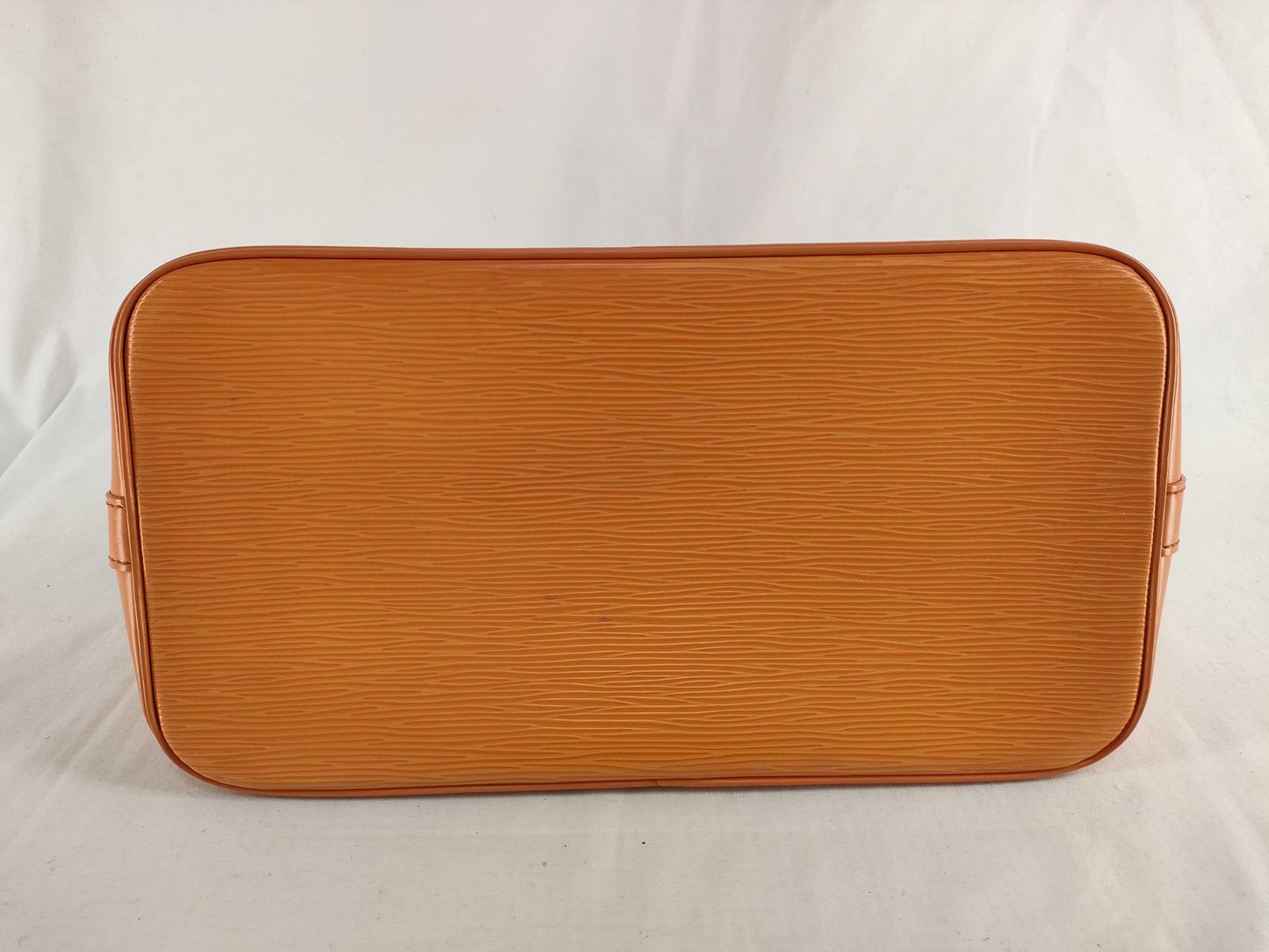 LOUIS VUITTON Epi LV Alma Handbag Pimon Orange Leather Women's Handbag