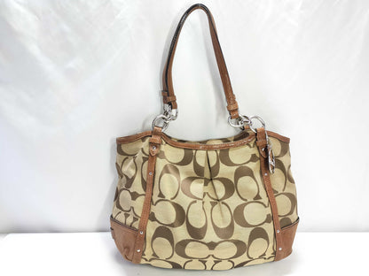 COACH Signature COCAH Coach Signature Canvas x Lizard Tote Bag 20807 Tote Bag