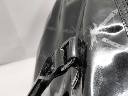 LONG CHAMP LONG CHAMP Enamel Boston Bag Black Boston Bag