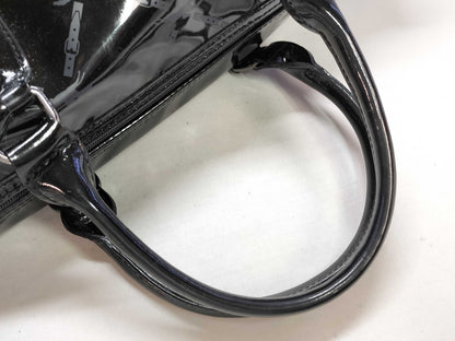 LONG CHAMP LONG CHAMP Enamel Boston Bag Black Boston Bag