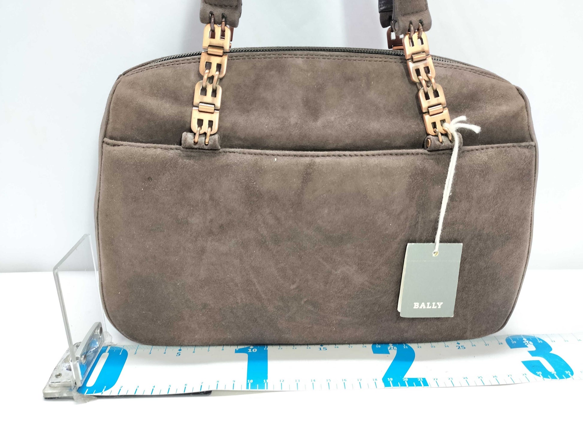 BALLY BALLY Suede Bag Tagged Handbag