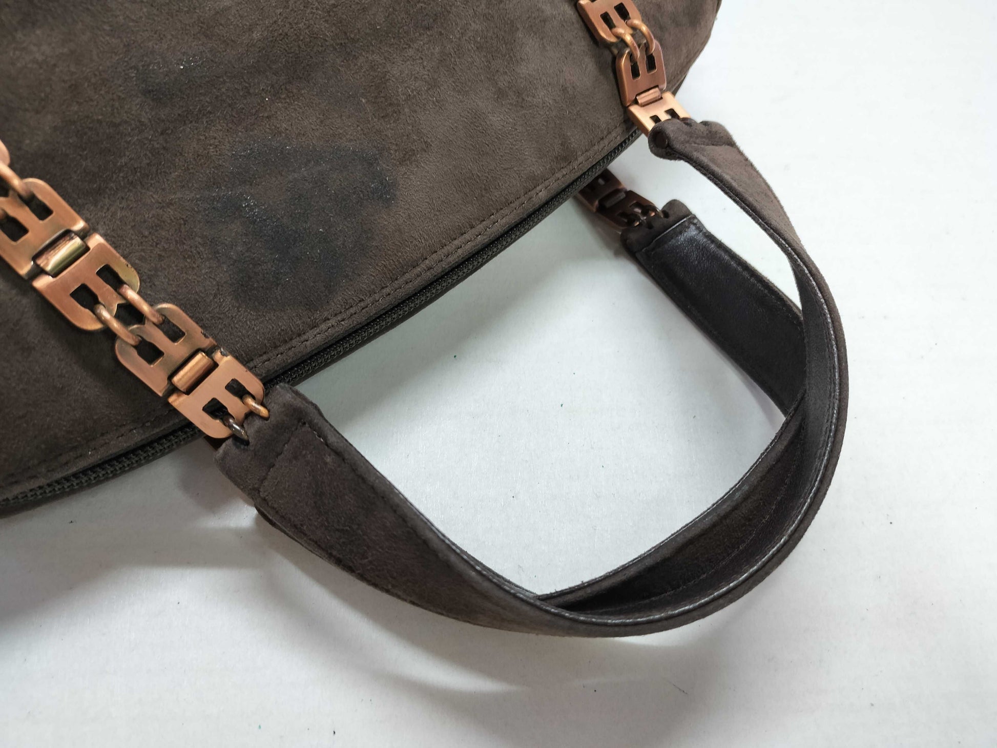 BALLY BALLY Suede Bag Tagged Handbag