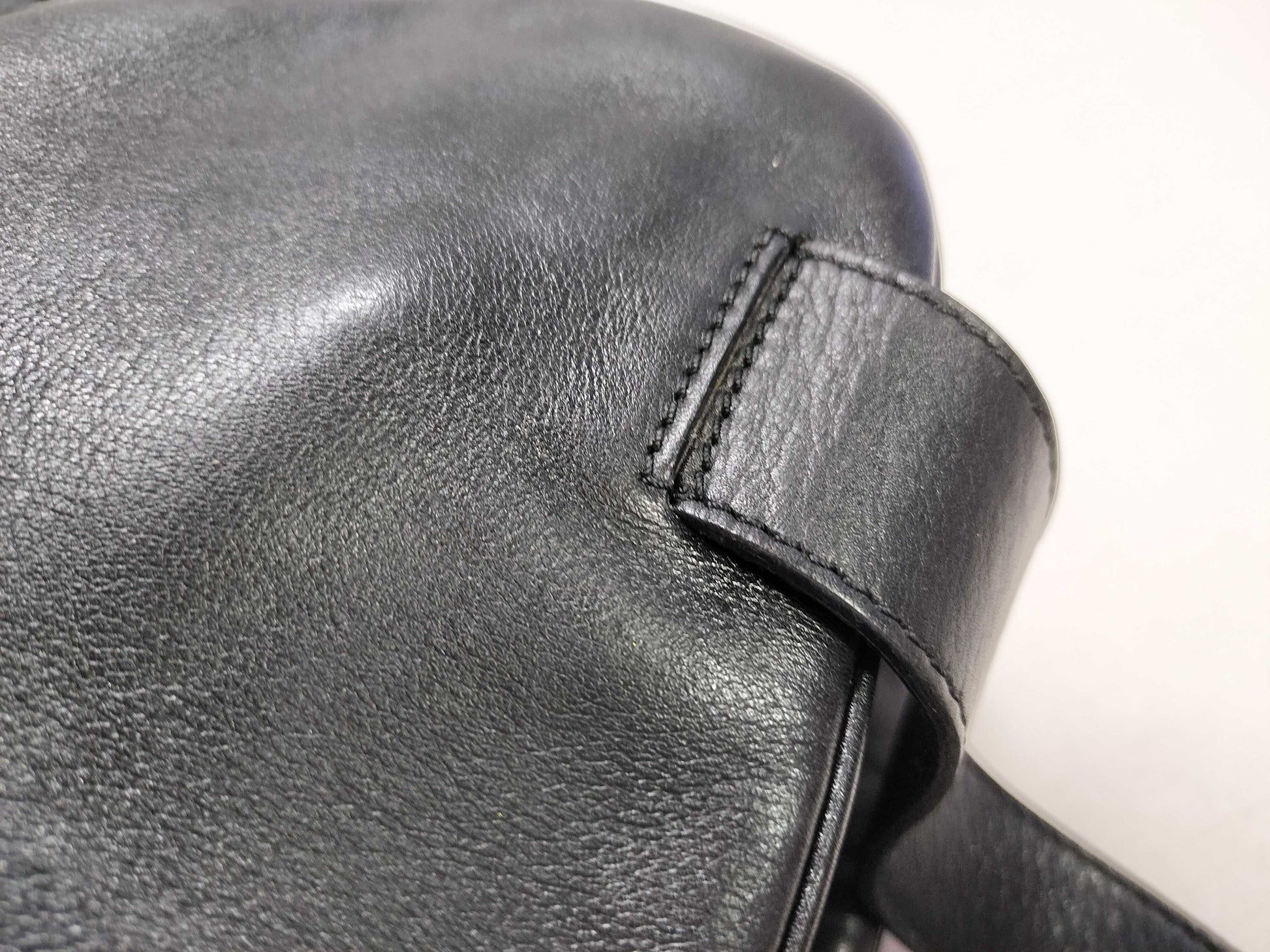 CELINE Celine Circle Logo Handbag Leather Black Handbag