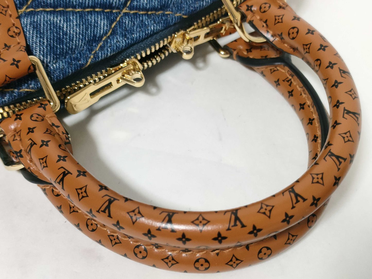 LOUIS VUITTON Alma BB M55048 Maltage Denim Handbag