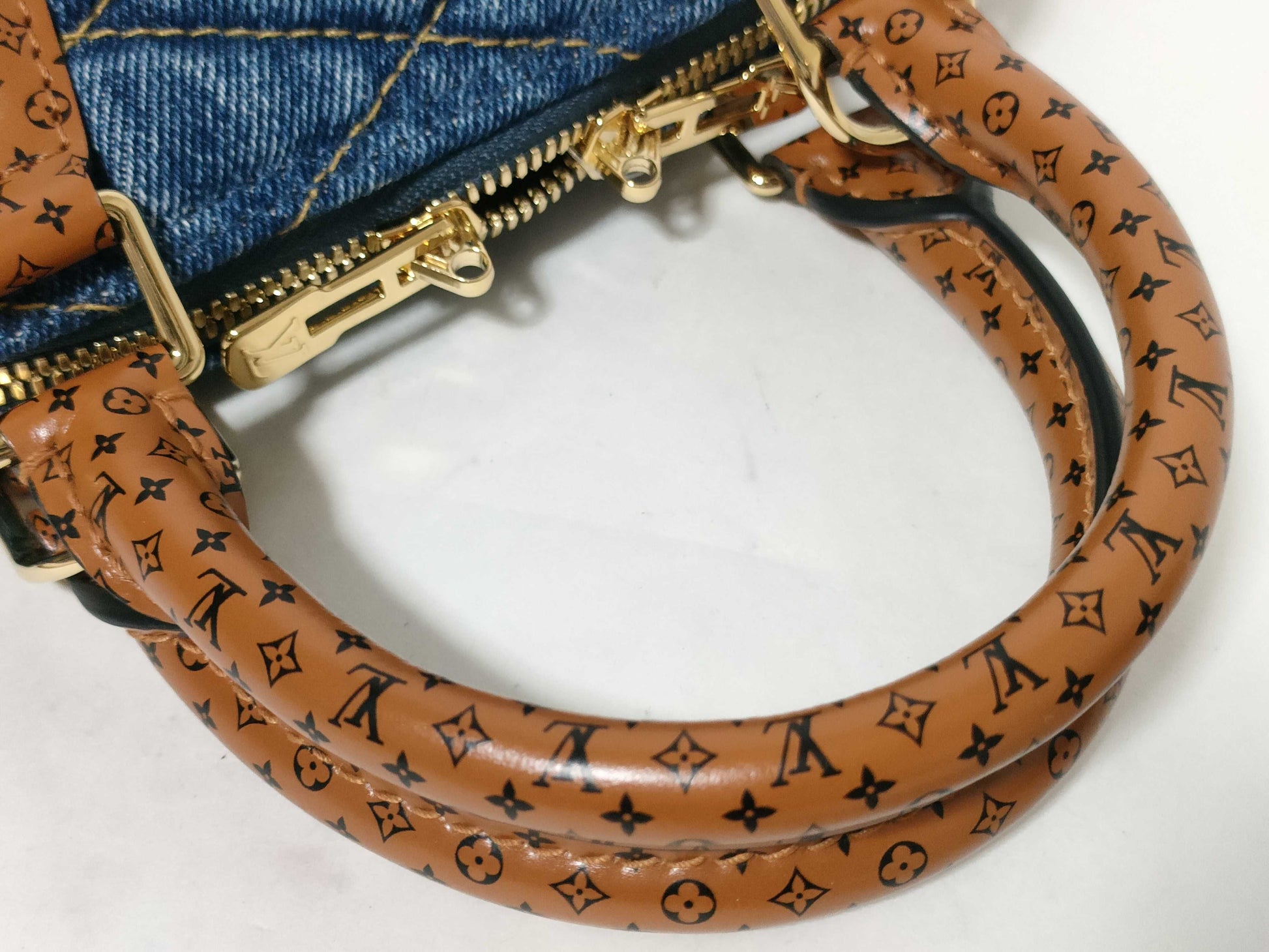 LOUIS VUITTON Alma BB M55048 Maltage Denim Handbag