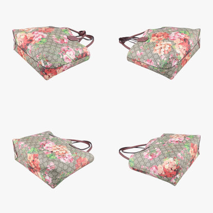 GUCCI GG Blooms Beige x Multicolor PVC Coated Canvas Handbag