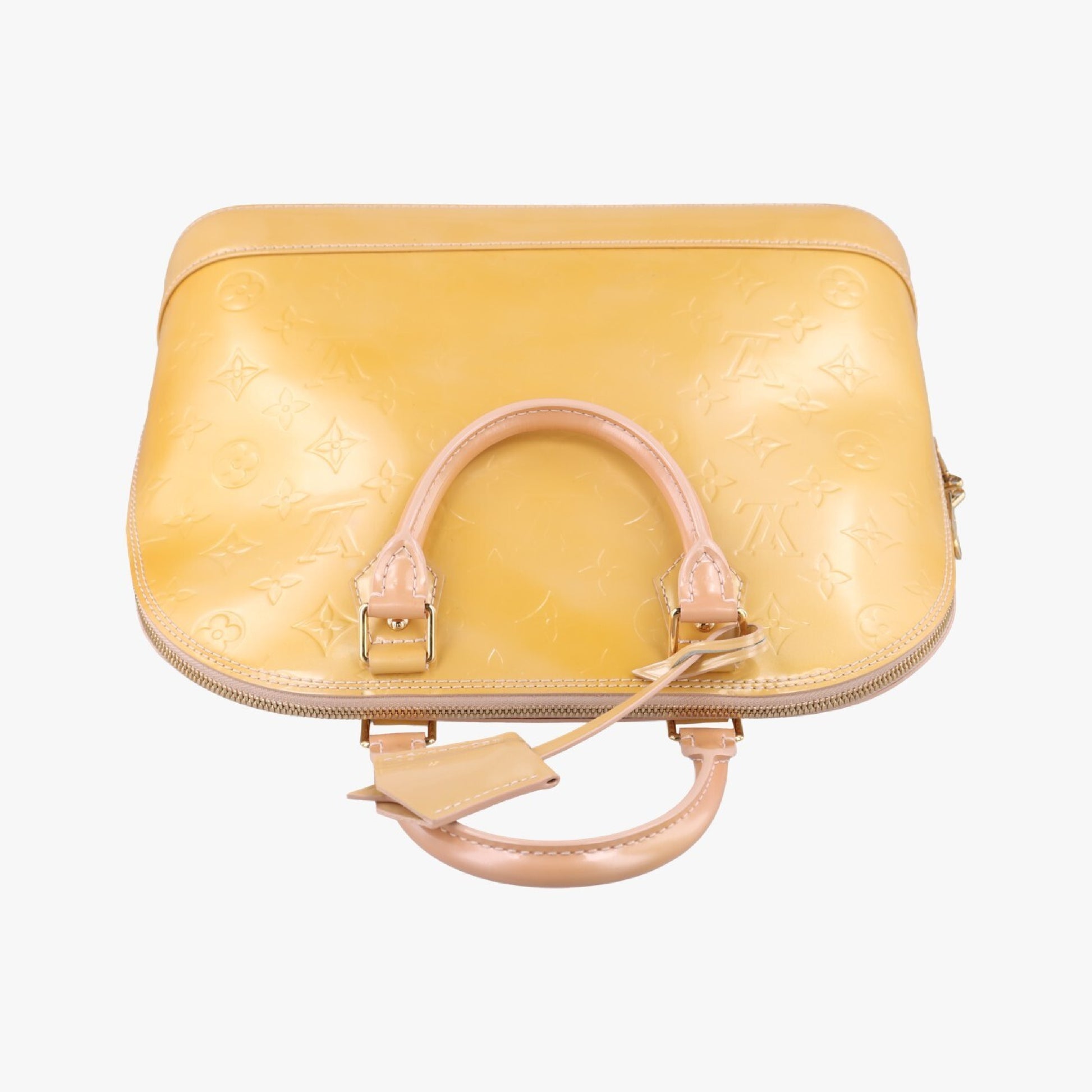 LOUIS VUITTON ALMA PM Jaune Passion Verni M91695 MI0150 Handbag