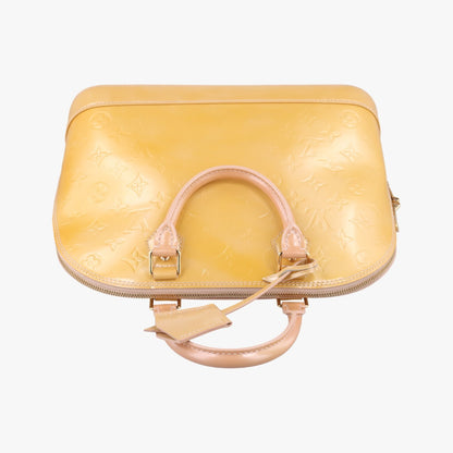 LOUIS VUITTON ALMA PM Jaune Passion Verni M91695 MI0150 Handbag