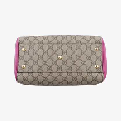 GUCCI GG Supreme Beige x Red x Pink PVC Coated Canvas 409529I019122943 Handbag