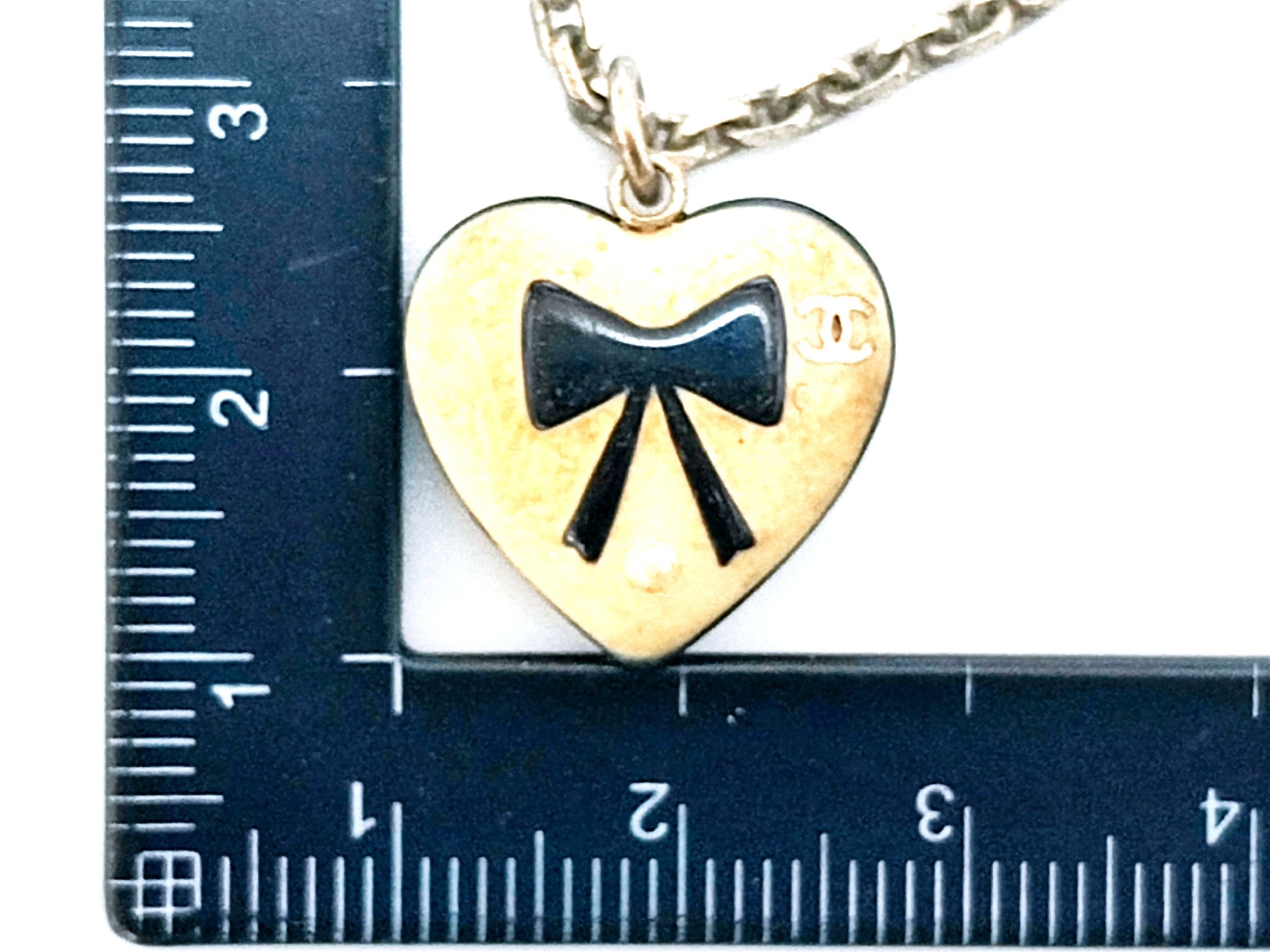 CHANEL Coco Mark Heart Necklace 06P Necklace