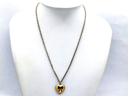 CHANEL Coco Mark Heart Necklace 06P Necklace