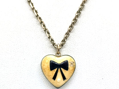 CHANEL Coco Mark Heart Necklace 06P Necklace