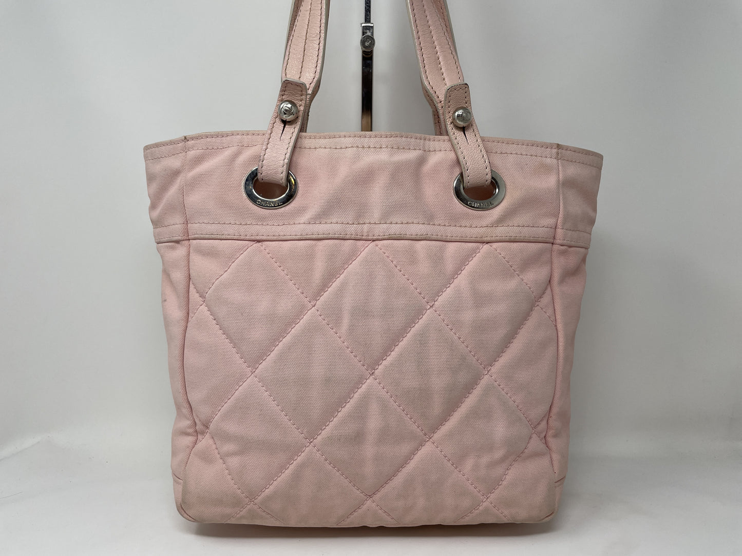 CHANEL CHANEL Tote Bag Paris Ritz Silver Fittings Cocomark Canvas Tote Bag