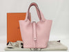 HERMES Picotin Lock PM Double Stamp Rose Sakura Handbag
