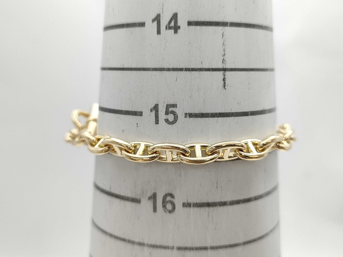 HERMES Chaine d'Ancre TPM 26-link bracelet in YG Au750, 23.4g.