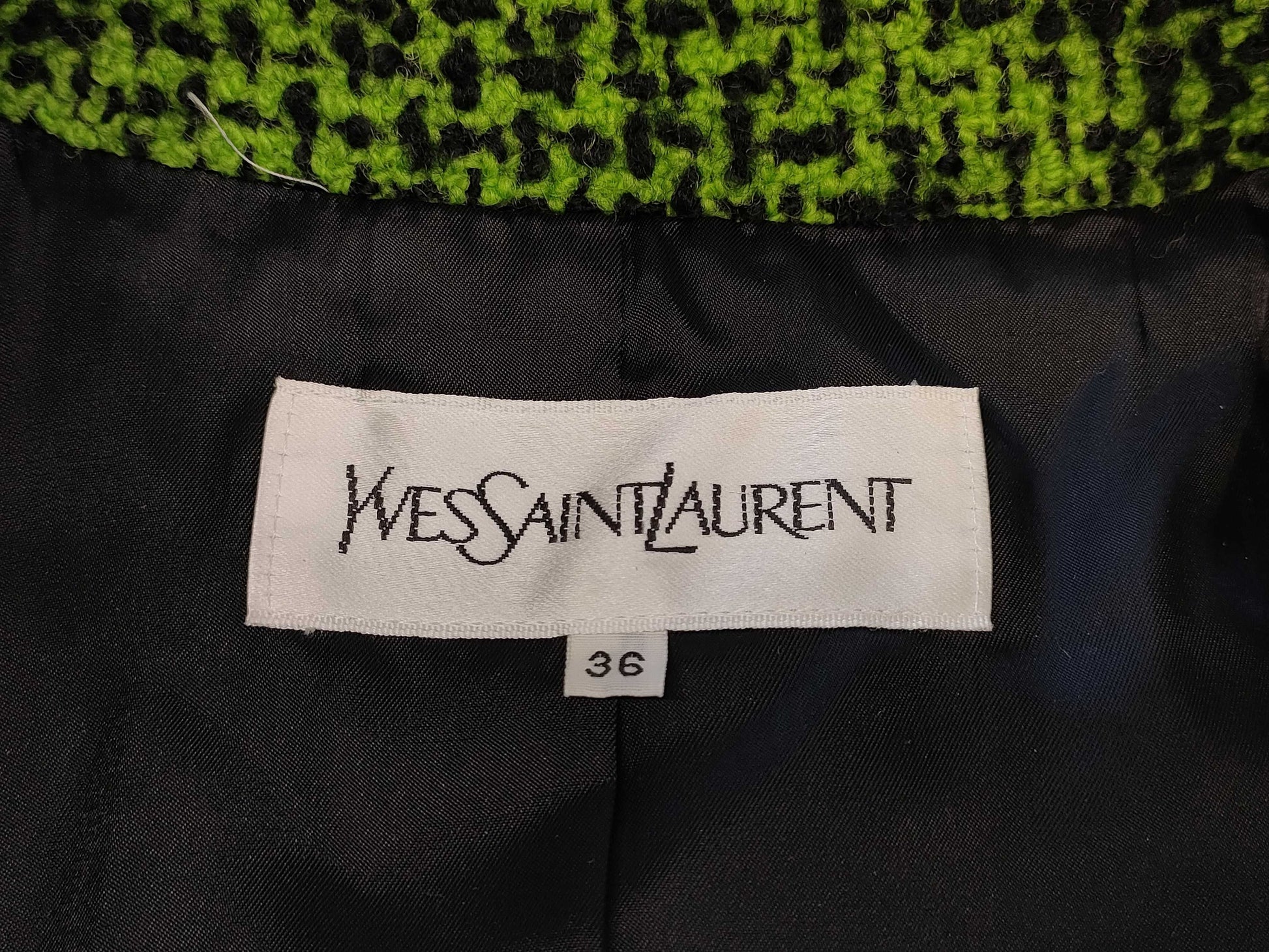 Yves Saint Laurent Tweed Double Long Coat Size 36 Coat