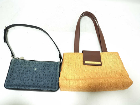 BVLGARI Logomania Bvlgari Accessory Pouch Tote Logomania 2-Piece Set Shoulder Bag