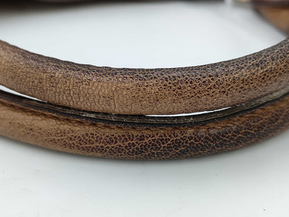 Miu Miu Leather 2-Way Handbag Brown Handbag