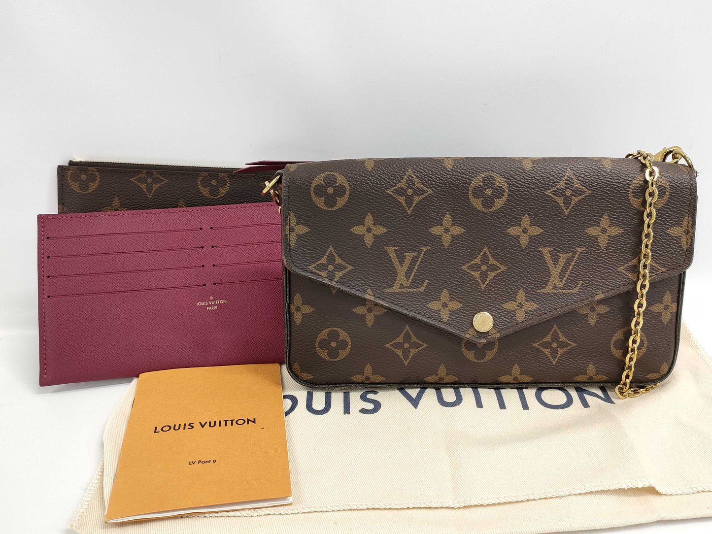 LOUIS VUITTON LV Pochette Felicity Monogram M61276 MI0197 Brown Shoulder Bag