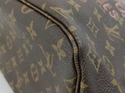 LOUIS VUITTON Monogram Neverful MM M40939 GI2183 Ikat Flower Tote Bag