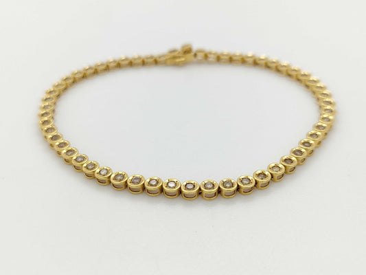 D1.00ct K18 6.2g Bracelet Bangle 