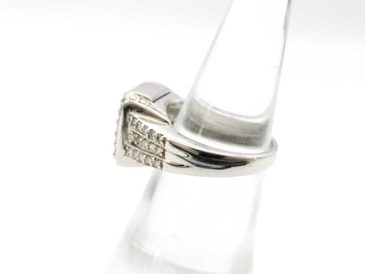 S0.75ct D1.25ct K18WG 9.9g Ring 