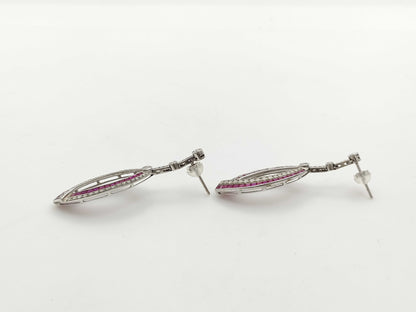 R3.25ct D1.05ct K18WG 5.6g Earrings 