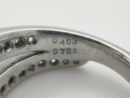 D0.463/0.721ct Pt900 11.0g Ring 
