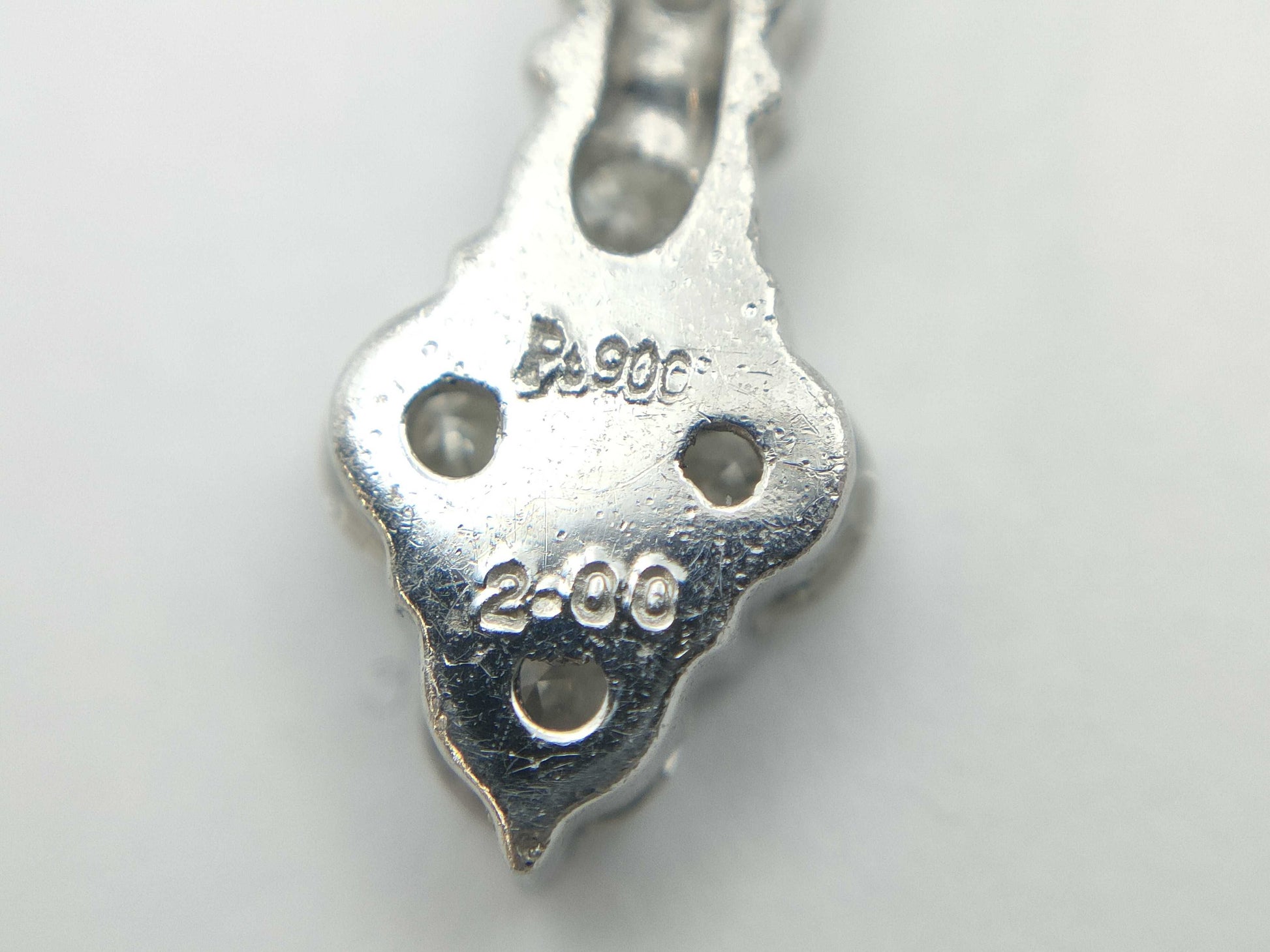 Cloth D2.00ct Pt900 4.2g Pendant Top 