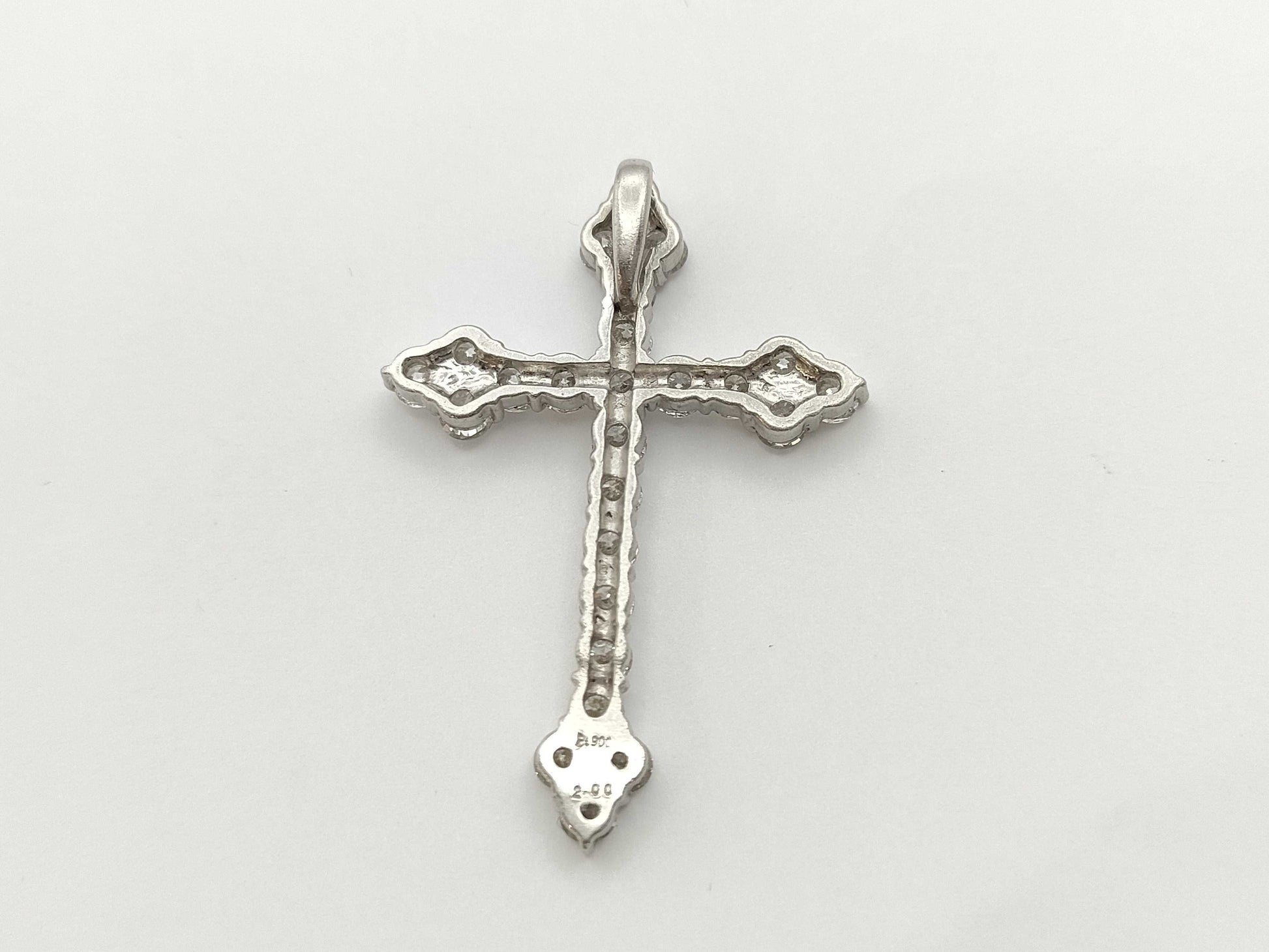 Cloth D2.00ct Pt900 4.2g Pendant Top 