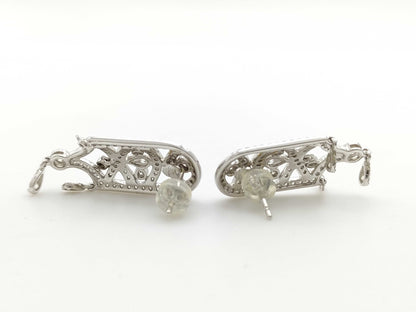 Diamond K18WG 6.6g Earrings 