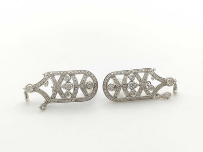 Diamond K18WG 6.6g Earrings 