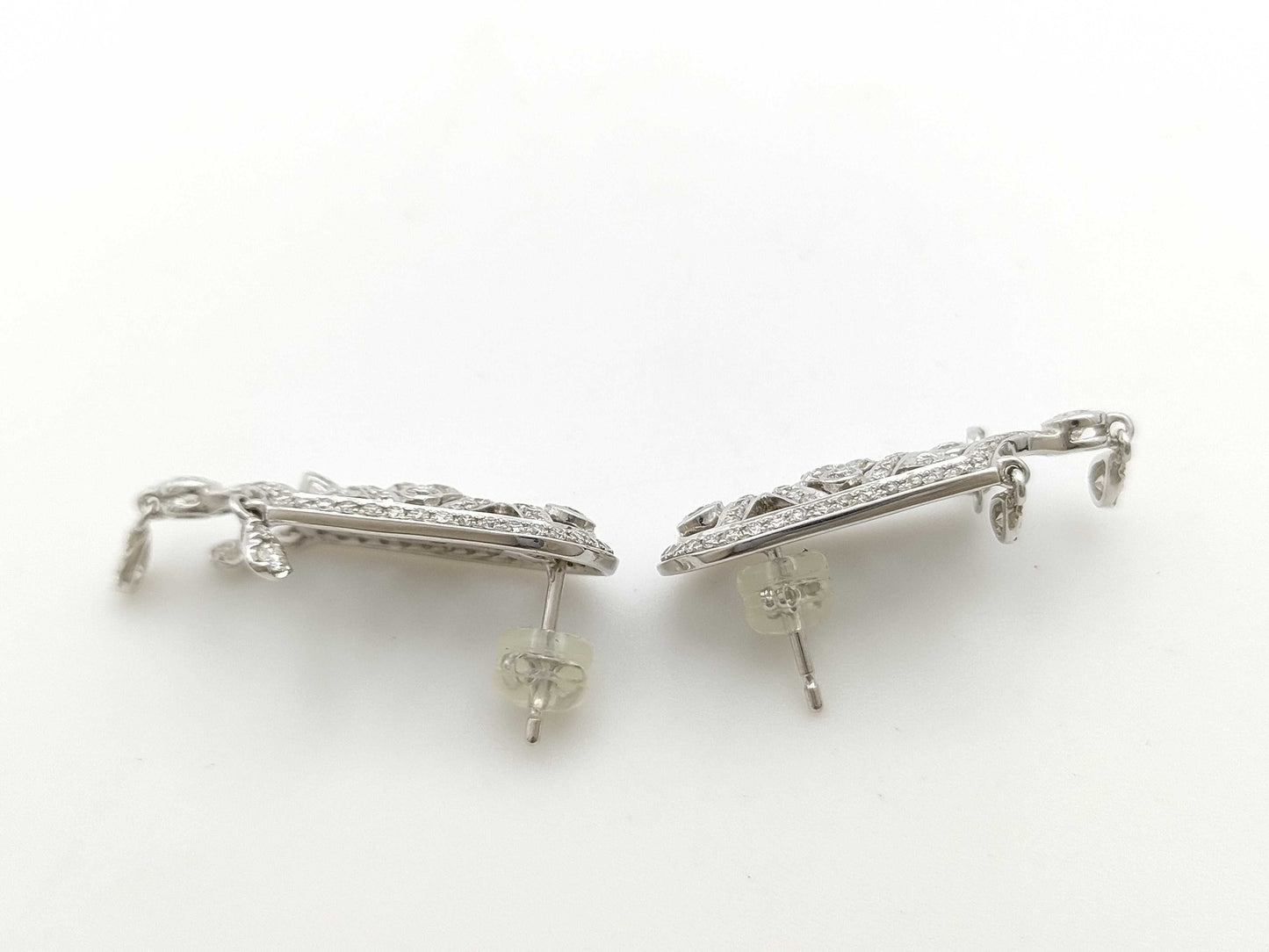 Diamond K18WG 6.6g Earrings 
